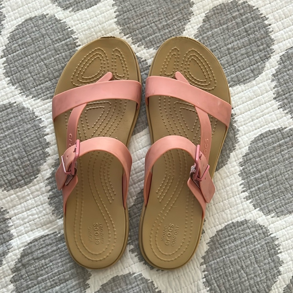 Women’s Crocs Tulum sandal, pink, size 9